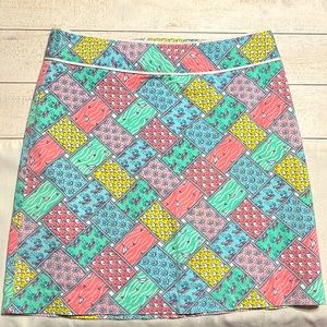 Vineyards Vines Ocean & Sea Patchwork skirt. A great preppy Tennis Style skirt!